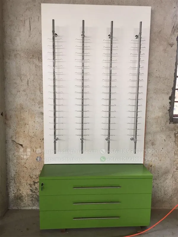 Wall Eyewear Frame Optical Display Rods Rack with Locks - Image 3