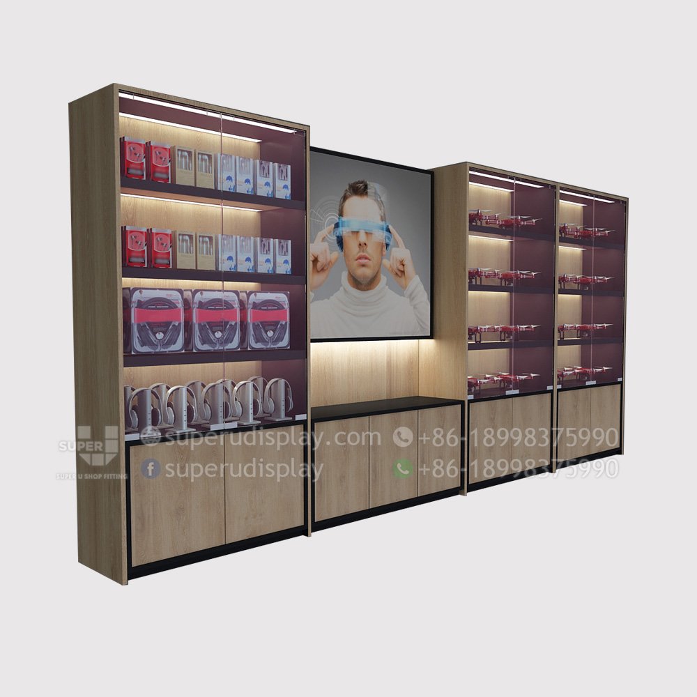 Custom Wall Cell Phone Display Cabinet Phone for Retail Shop, Store Design Manufacturer Suppliers