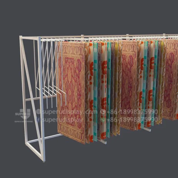 Wall Mounted Swing Arms Hanger Carpet Display Rug Rack - Image 2