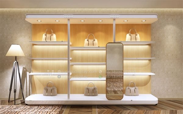 Wall Standing Clutch Bag Display Shelf with Lights - Image 2