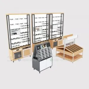 Fashion Wall Sunglass Display Shelf Unites with Acrylic Organizer
