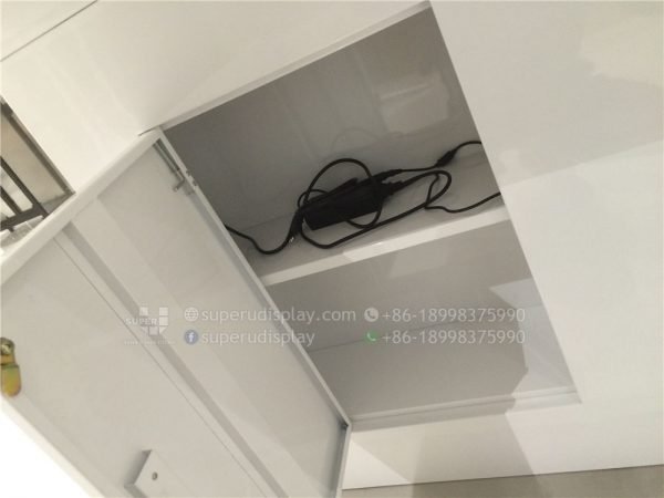 White Marble Mobile Cell Phone Display Table with LED Light - Image 7