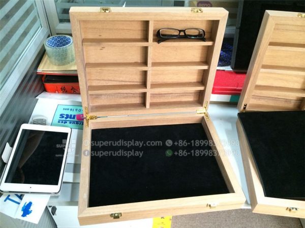 Wooden Sunglasses Display Tray Organizer Box - Image 2