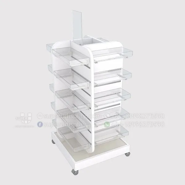 4 Way Acrylic Wallet Bag Shop Display Rack Stand