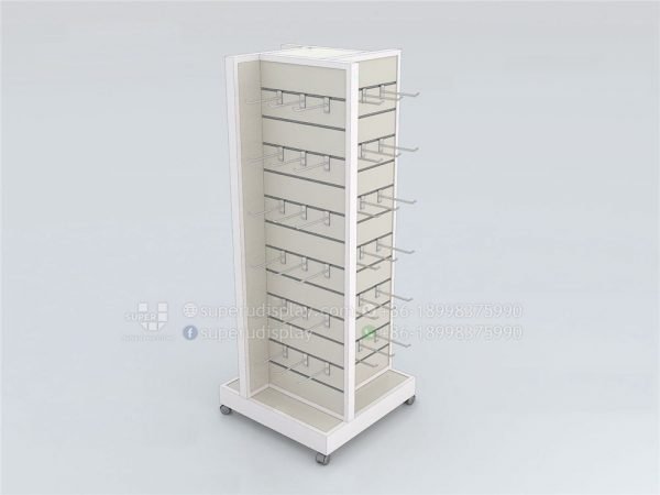 4 Way Slatwall Tote Bag Display Stand with Hooks - Image 2