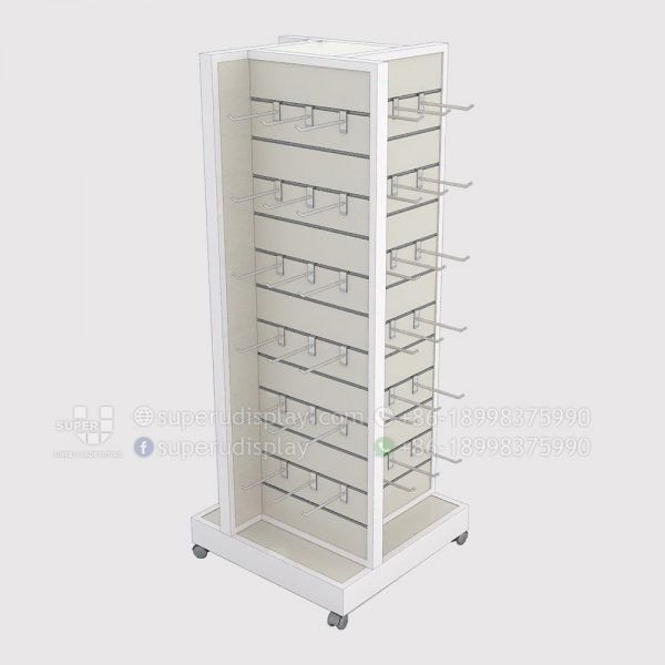 4 Way Slatwall Tote Bag Display Stand with Hooks