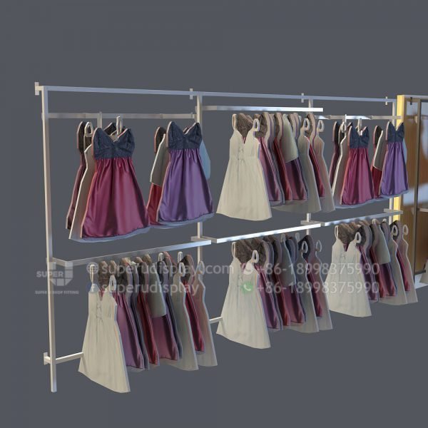 Boutique Wall Display Rack for Women's Clothing - Image 2