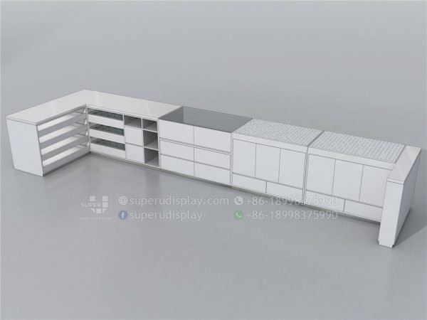 Commercial White Modern Reception Desk - Image 3