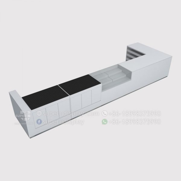 Commercial White Modern Reception Desk