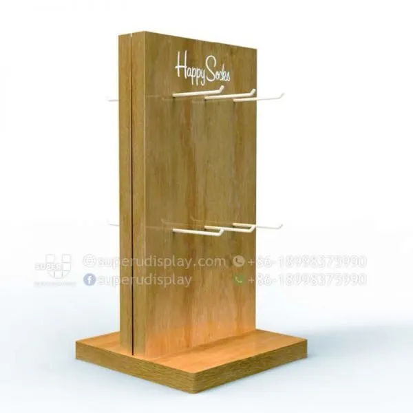 Countertop Wood Two Side Socks Display Stand - Image 2