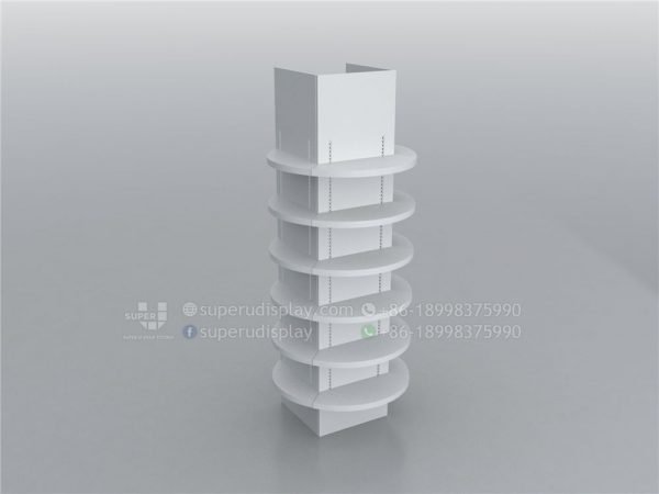 Customized White Retail Shelves Pillar Rack - Image 2