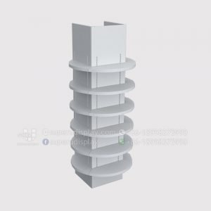 Customized White Retail Shelves Pillar Rack