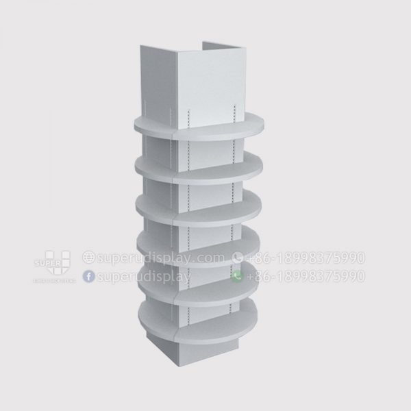 Customized White Retail Shelves Pillar Rack