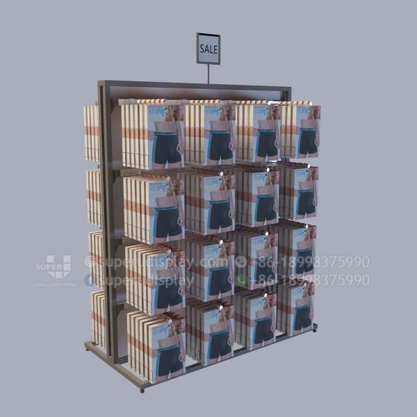 Floor Standing Gondola Retail Display Shelves for Men's Underwear - Image 2
