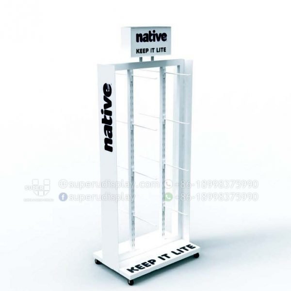 Floorstanding POS Metal Sandal Display Rack Gondola - Image 2
