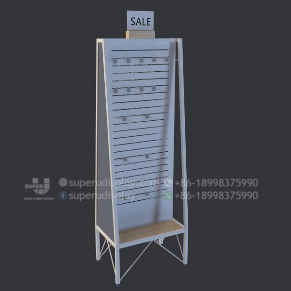 Free Standing Slatwall Display Rack with Hooks - Image 2