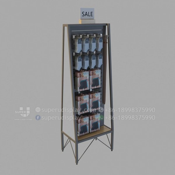 Free Standing Slatwall Display Rack with Hooks - Image 3