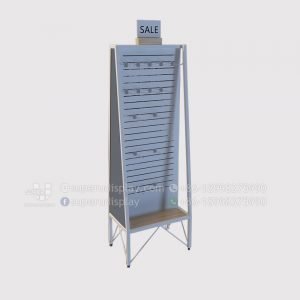 Free Standing Slatwall Display Rack with Hooks