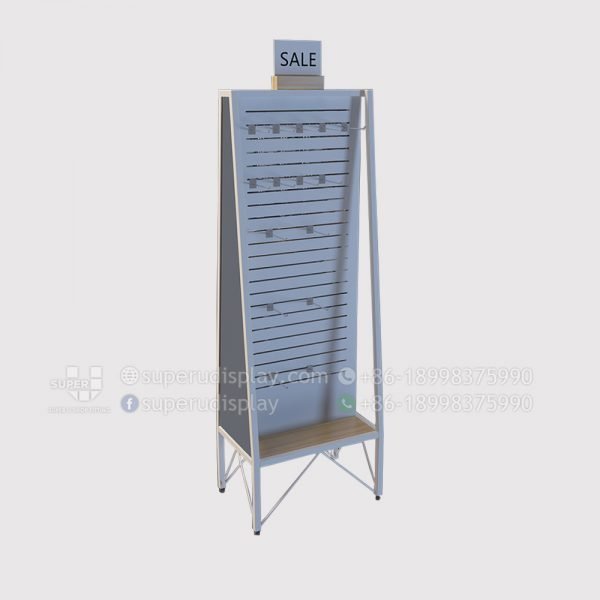 Free Standing Slatwall Display Rack with Hooks