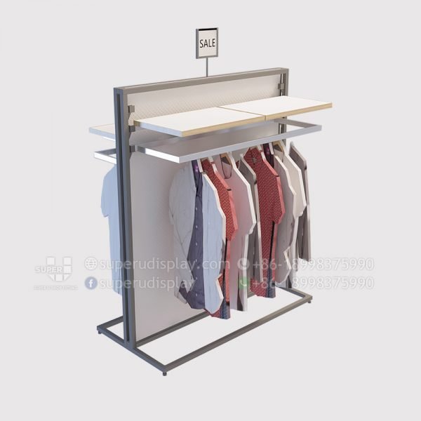 Freestanding Gondola Retail Clothing Display for Menswear