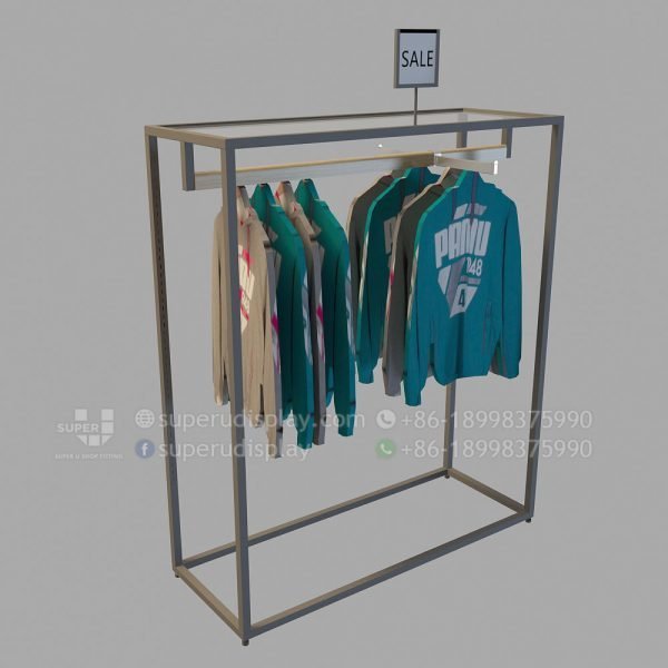 Metal Floor POS Boutique Clothing Display Racks - Image 2