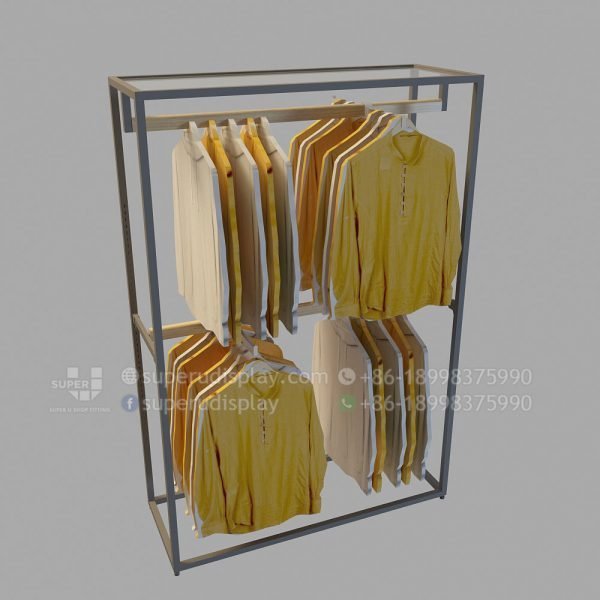 Metal Floor POS Boutique Clothing Display Racks - Image 3