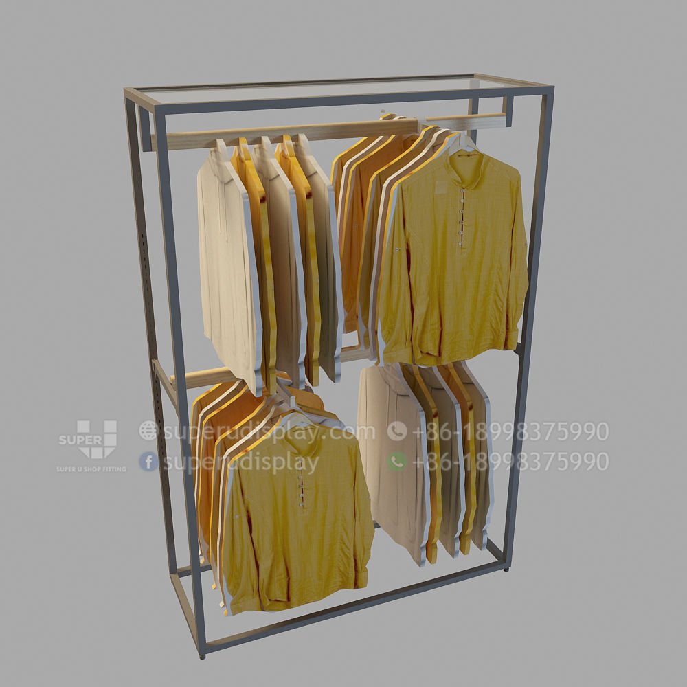 Custom Metal Floor POS Boutique Clothing Display Racks Manufacturer ...