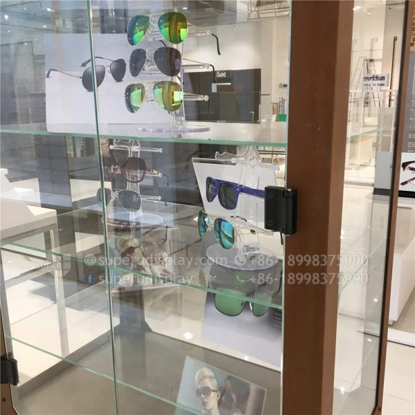 Roasting Metal Glass Sunglasses Display Cabinet Stand with Lights - Image 4