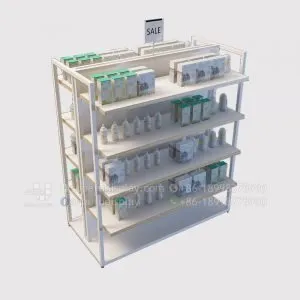 Modern POS Gondola Display Shelving for Retail Stores