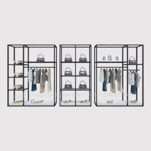Modern Wall Stand Modular Boutique Clothing Display Racks