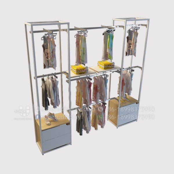 Retail Store Wall Display Systems Rack for Children Garment