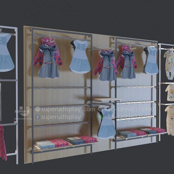 Retail Store Wall Shelving Racks for Kids Clothing - Image 4
