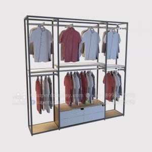 Custom Retail Wall Clothing Racks Stand for Menswear Display for Retail ...