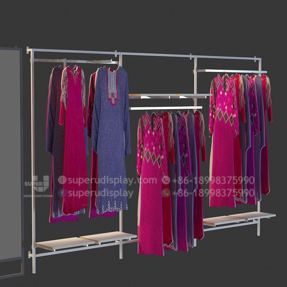 Wooden Shop Fitting Garment Shop Interior Design Ladies Garments Display -  China Garments Display and Shop Fitting price