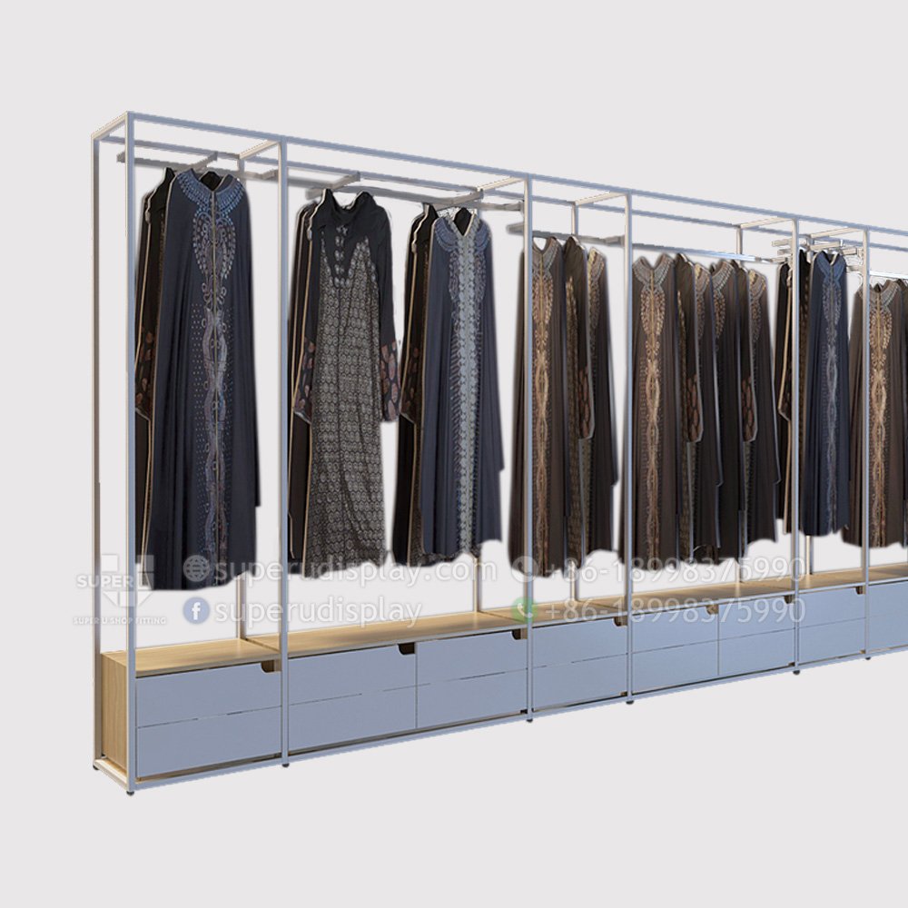 Custom Retail Wall Display Stand Rack For Ladies Clothing For Retail
