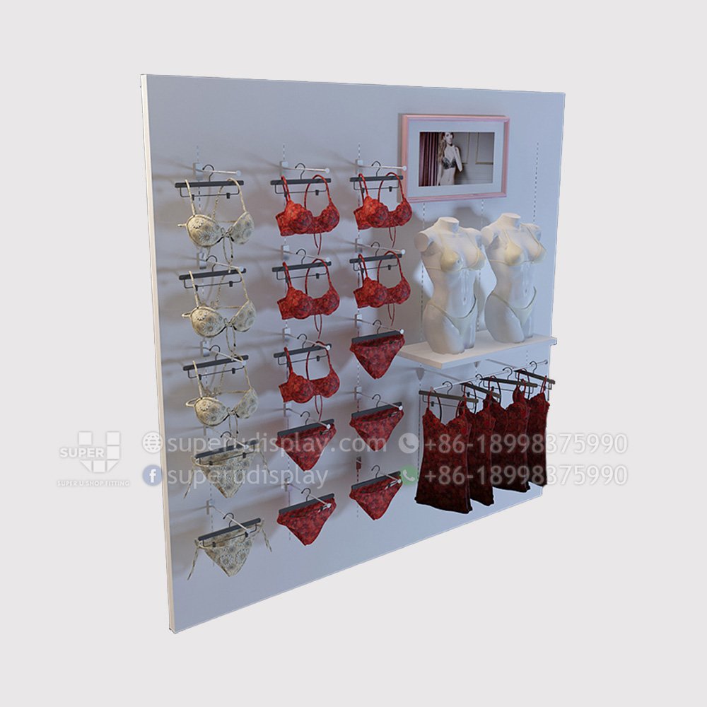 Custom Retail Wall Shelving Racks for Women's Underwear/Lingerie