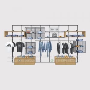 Unique Modular Wall Mounted Clothing Rack for Retail Shop