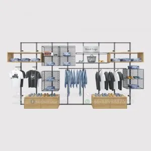 Unique Modular Wall Mounted Clothing Rack for Retail Shop