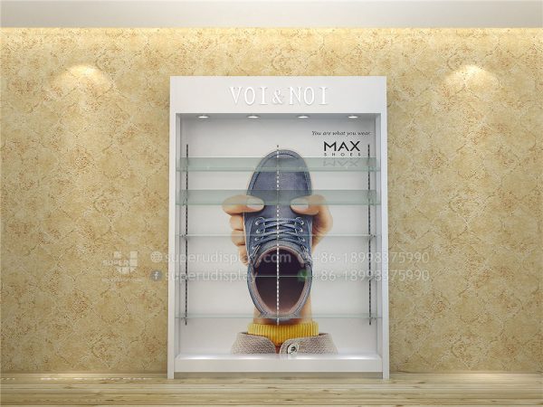 Wall Retail Shoe Showcase Glass Shoe Display Case - Image 2