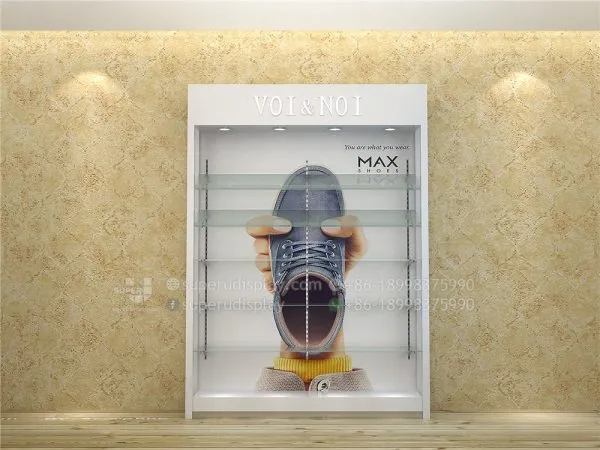 Wall Retail Shoe Showcase Glass Shoe Display Case - Image 2