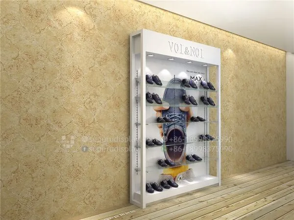 Wall Retail Shoe Showcase Glass Shoe Display Case - Image 4