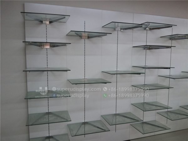 White Glass Retail Wall Shelving for Kid's Store - Image 4