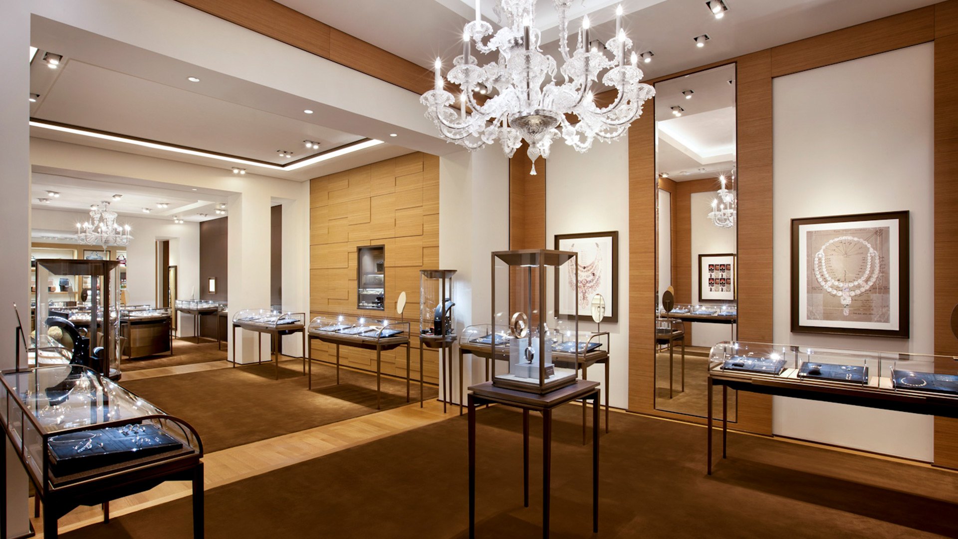 Cartier 3D Rendering Luxury Jewelry Shop Interior Design and Shop Fitting  Manufacturing