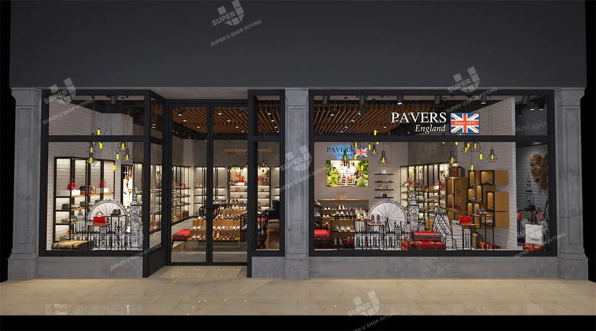 Pavers England 3D Rendering Shoes Showroom Interior Design