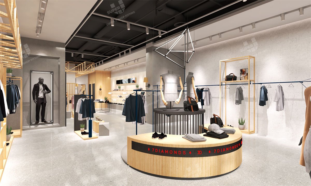 7Diamonds Brand Showroom Clothing Store Design Project
