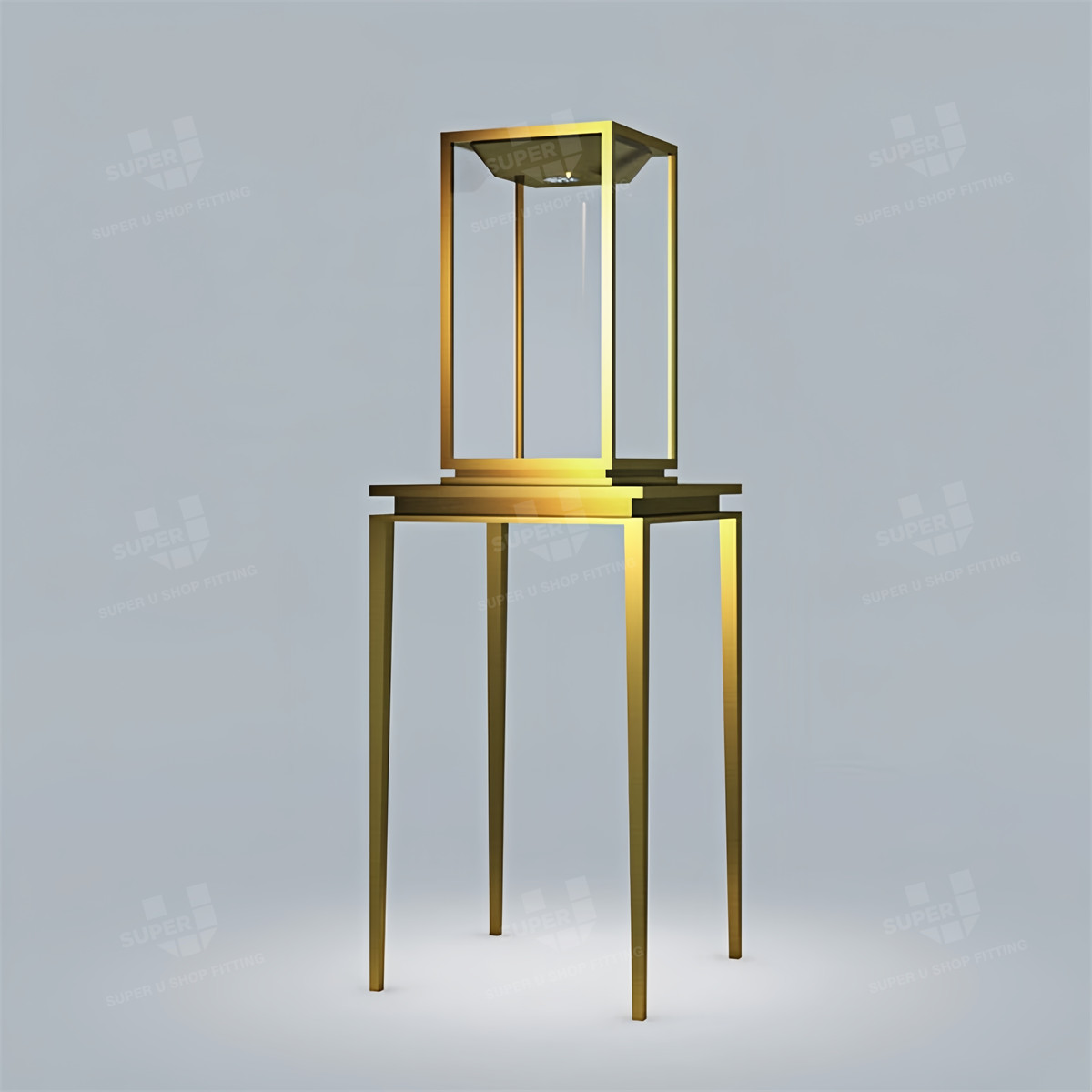 Custom Retail Jewelry Display Case Tower with Lighting Manufacturer Supplier