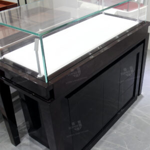 Glass Locking Jewelry Display Case with Storage