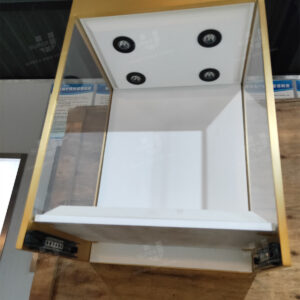 Goldern SS Glass Wall Mounted Jewelry Cabinet