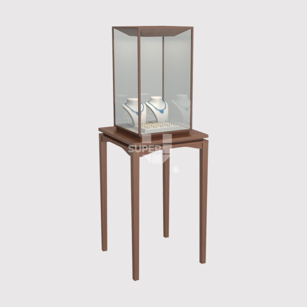Retail Jewelry Display Case Tower with Lighting